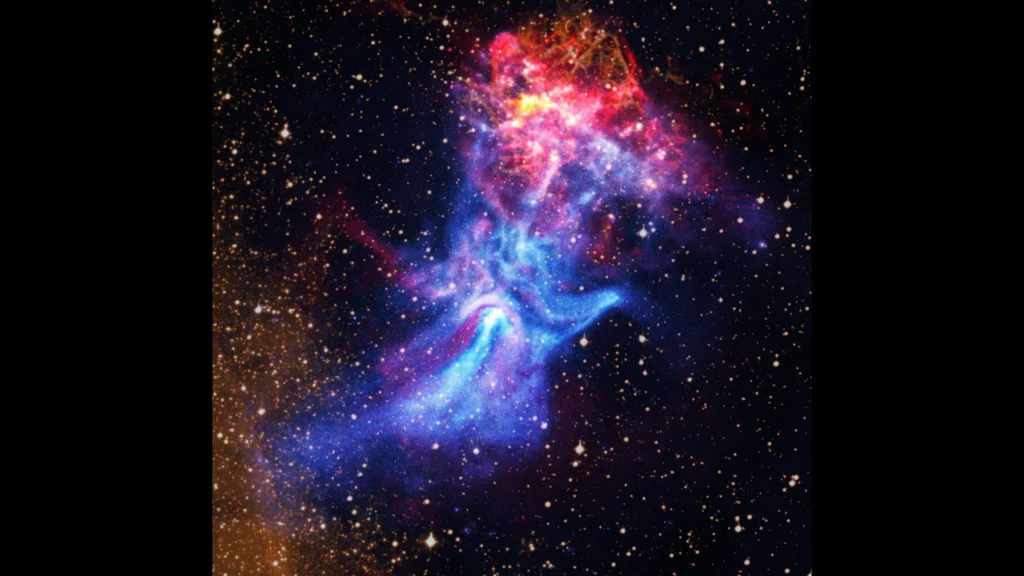 O telescópio de raios-X da NASA encontra características bizarras em uma mão cósmica O telescópio de raios-X da NASA encontra características bizarras em uma mão cósmica