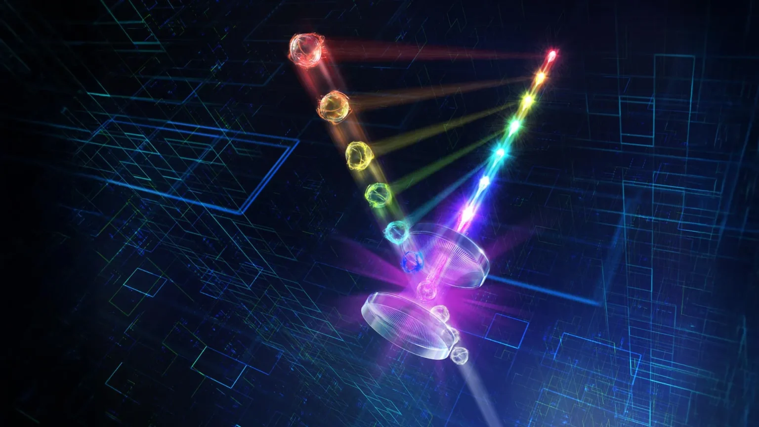 Cientistas criam nó quântico escalável vinculando luz e matéria Cientistas criam nó quântico escalável vinculando luz e matéria