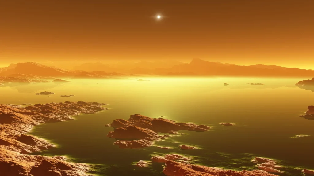 NASA descobre que lagos alienígenas de Titan podem estar criando células primitivas NASA descobre que lagos alienígenas de Titan podem estar criando células primitivas