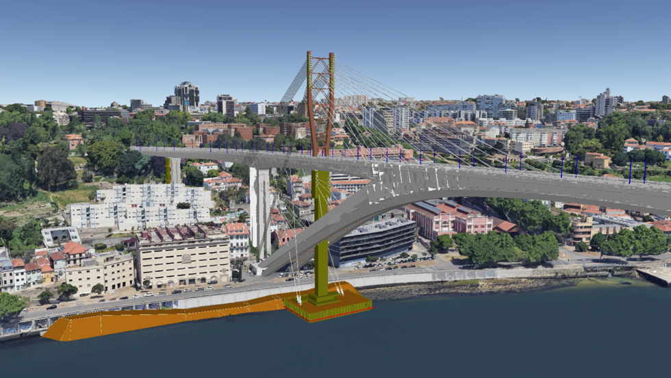 Crescimento dos Pilares Provisórios nas Margens do Douro Pilar Porto_2