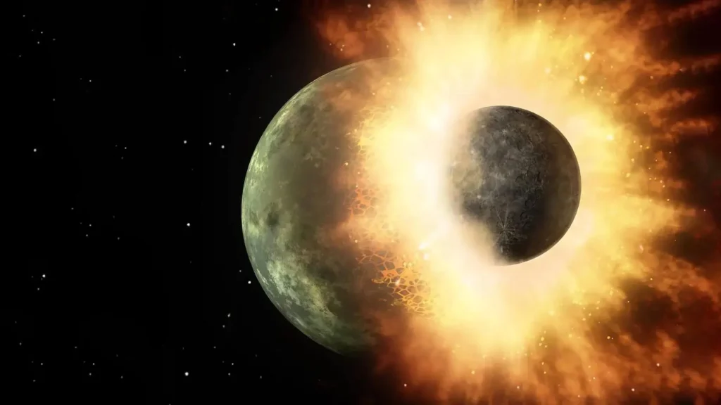 A Terra nasceu seca até que uma colisão cósmica a transformou em um planeta azul A Terra nasceu seca até que uma colisão cósmica a transformou em um planeta azul