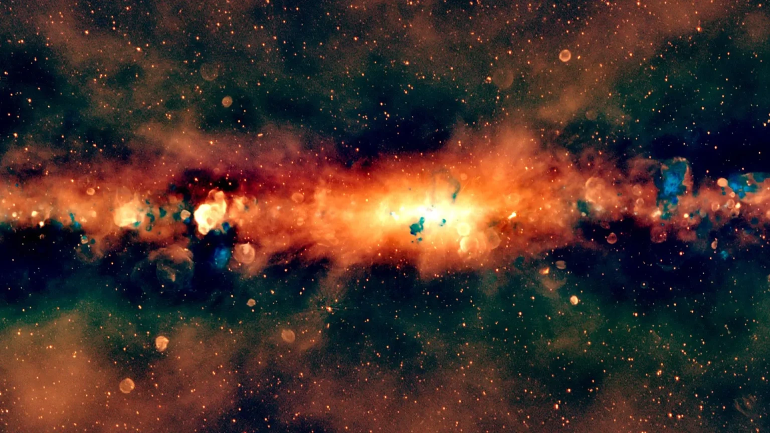 Astrônomos revelam uma nova e impressionante visão da Via Láctea em cores de rádio