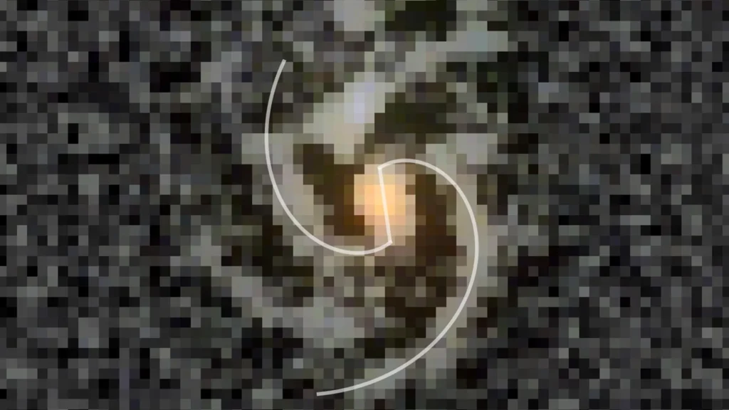 James Webb revela uma galáxia espiral barrada surpreendentemente cedo no Universo